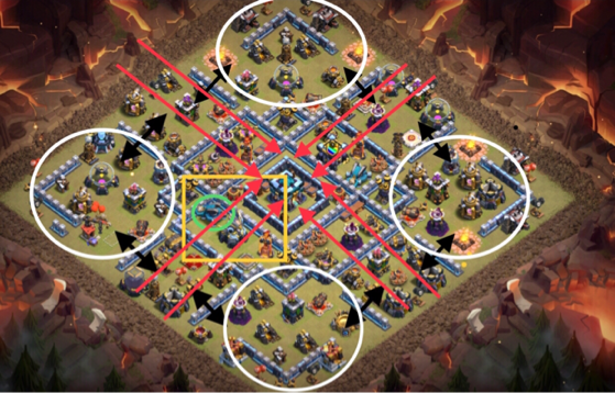 部落冲突攻略13本打法,部落冲突打13本三星教学